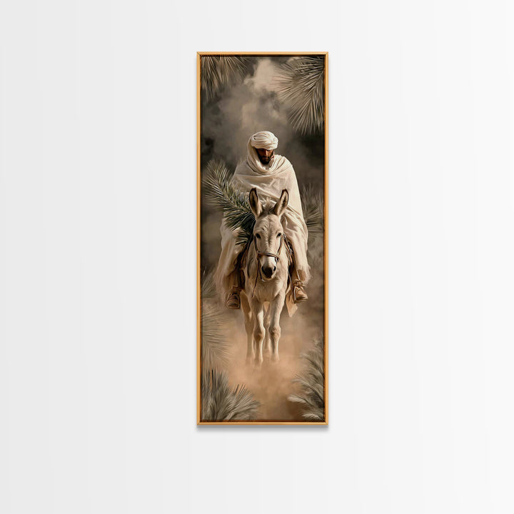 King Of Palms – Framed Canvas Print – Christian Art Canvas – Christian Art – Narrow Art – Christian Wall Art – Jesus Painting