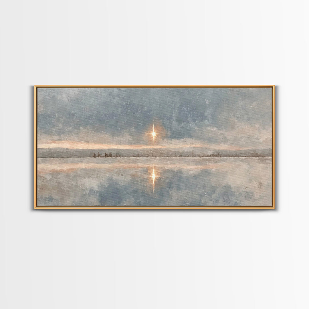 The Guiding Star – Framed Canvas Print – Christian Wall Art – Christian Art Canvas – Jesus Painting – Christian Christmas Art – Art Prints