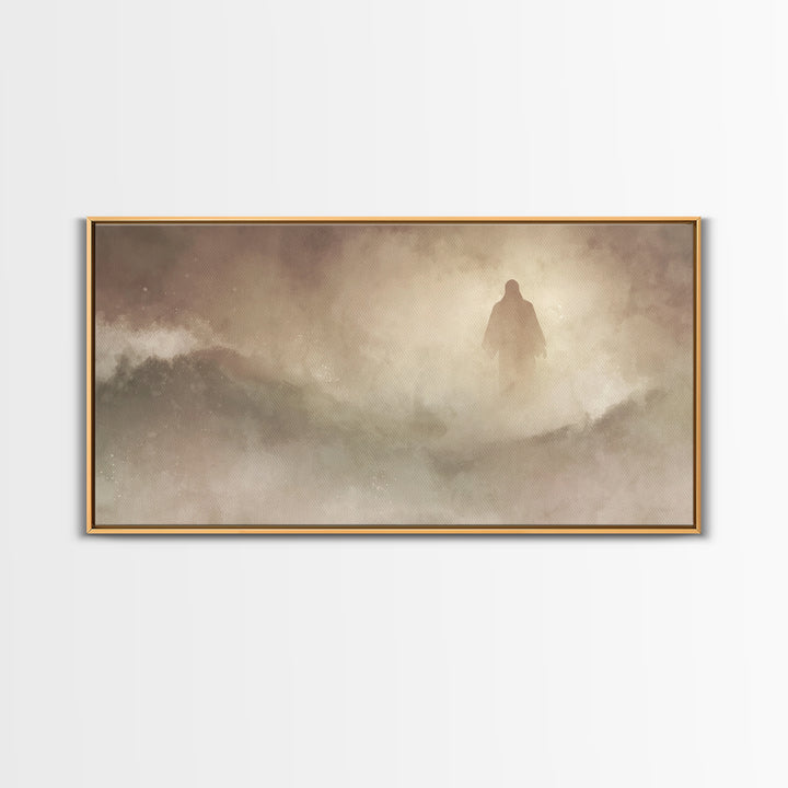 Sacred Stillness – Framed Canvas Print – Christian Art Canvas – Jesus Painting – Subtle Christian Art – Christian Wall Art – Christian Chri