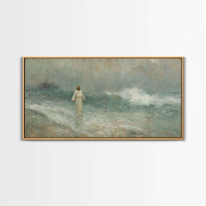 Risen Light – Framed Canvas Print – Christian Art Canvas – Jesus Painting – Christian Wall Art – Modern Christian Art – Christian Gift