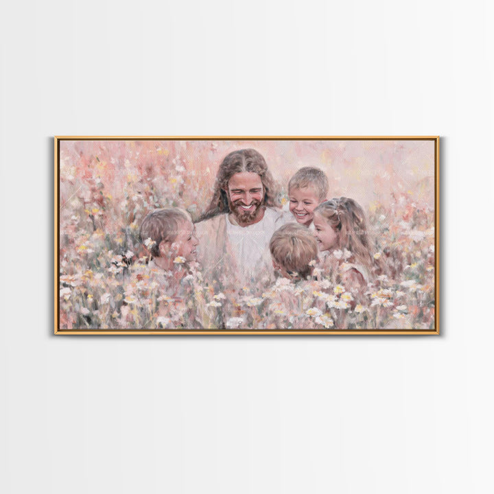 Field of Blessings | Framed Canvas Print | Christian Art Canvas | Christian Wall Art | Jesus Painting | Christian Art Print | Christian Gif