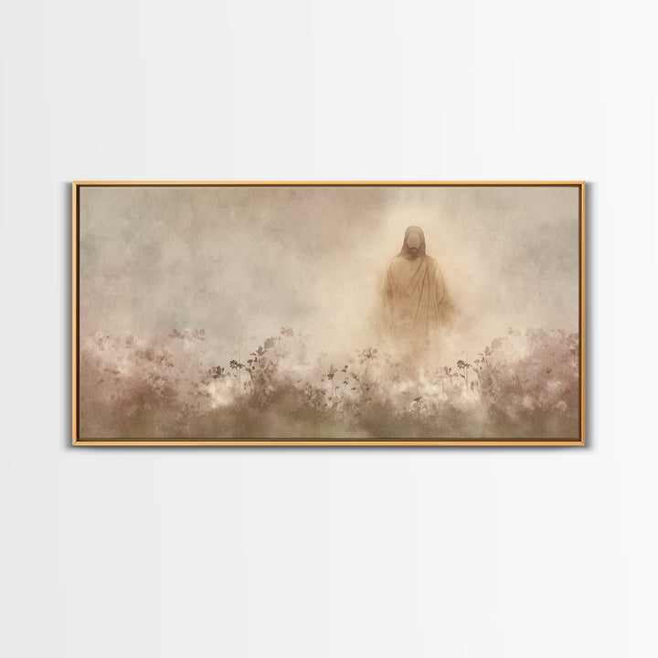 Eternal Bloom Grace | Framed Canvas Print | Christian Art Canvas | Christian Paintings | Jesus Painting | Christian Christmas Art | Christi