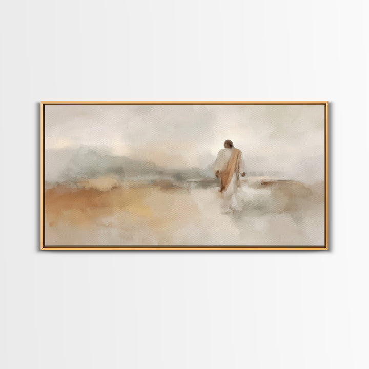 Quiet Wilderness Hope, Framed Canvas Print, Christian Art Print, Jesus Painting, Christian Wall Art, Subtle Christian Art, Christian Decor,