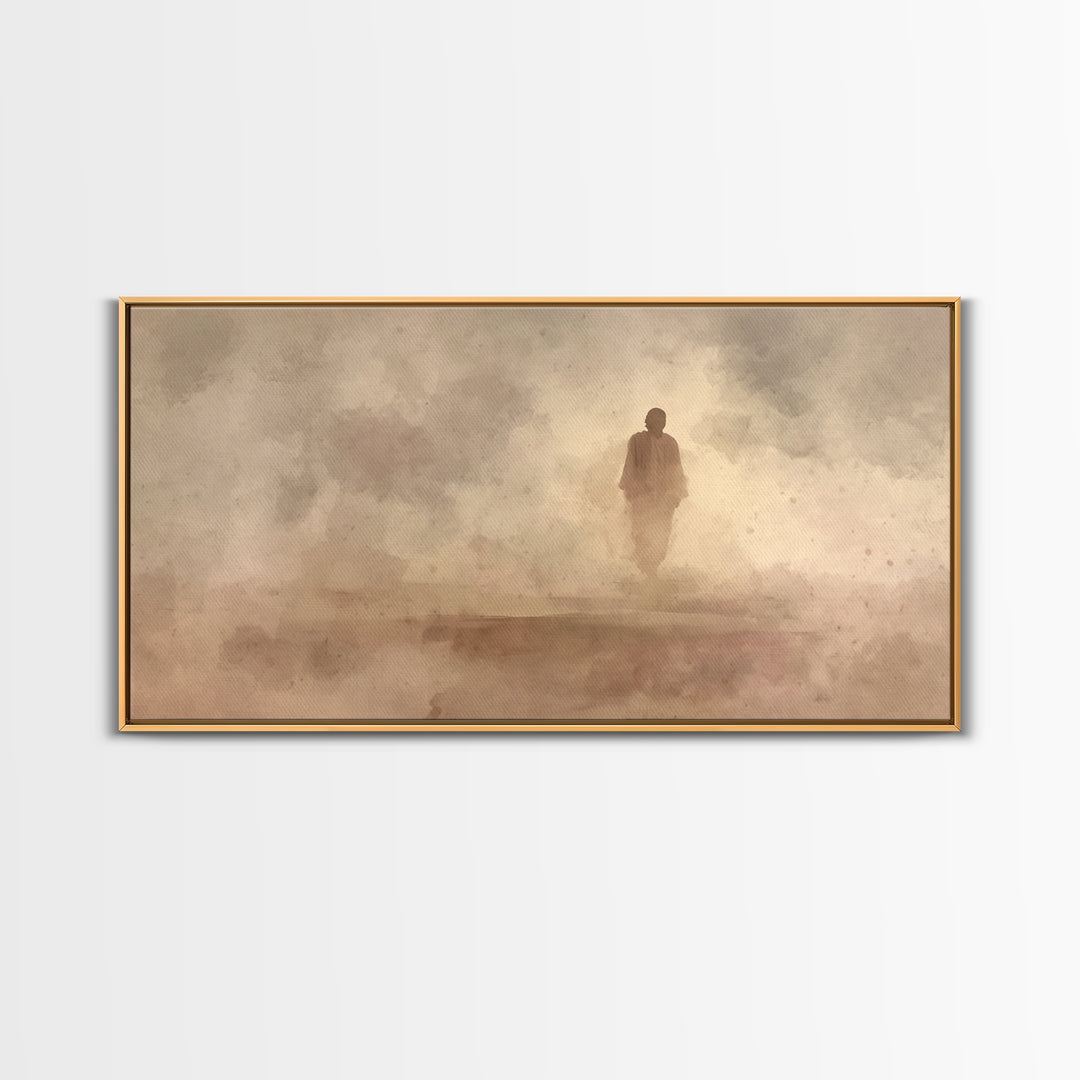 Desert Grace Mist, Framed Canvas Print, Christian Wall Art, Jesus Painting, Christian Art Canvas, Christian Decor, Modern Christian Art, Su