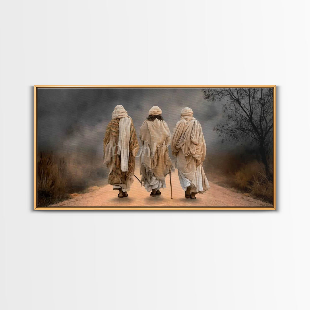 Sacred Companions, Framed Canvas Print, Christian Art Canvas, Jesus Painting, Christian Wall Art, Christian Christmas Art, Christmas Art