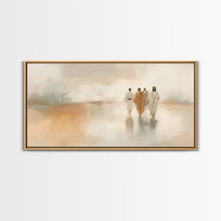 Faithful Journey - Framed Canvas Print - Christian Wall Art - Christian Art Print - Jesus Painting - Modern Christian Painting - Christmas