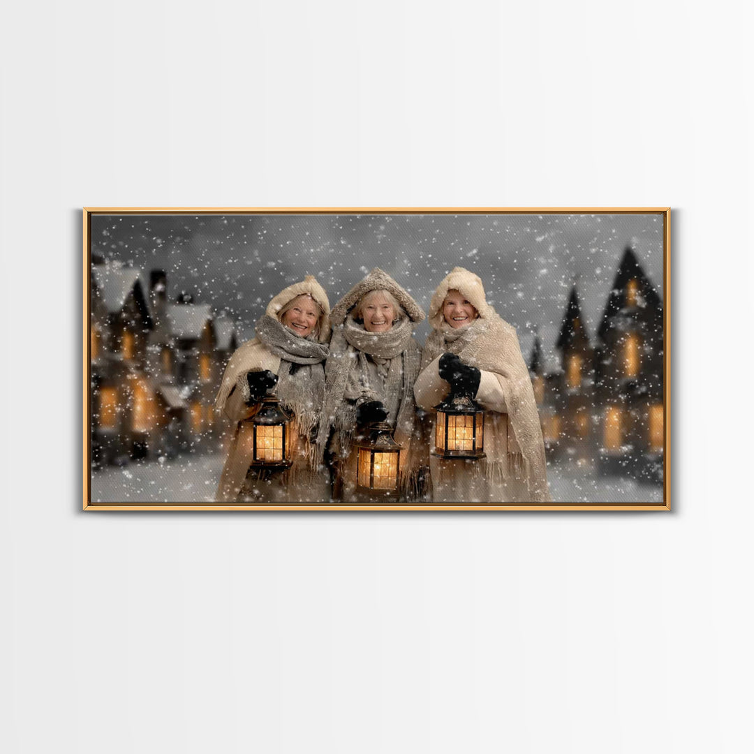 Winter Lantern Grace – Framed Canvas Print – Christmas Wall Art – Christian Art Canvas – Christian Christmas Art – Christian Gift Ideas – C