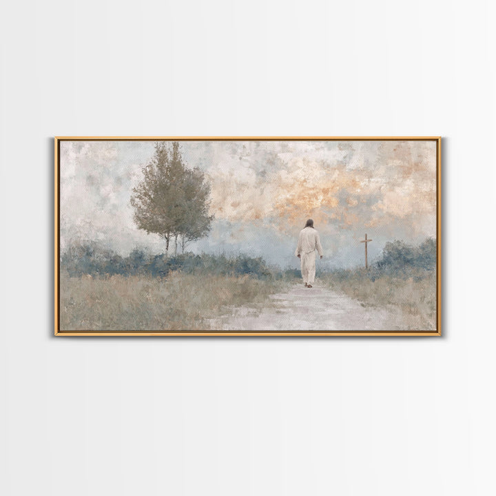 Path Of Mercy – Framed Canvas Print – Christian Wall Art – Jesus Painting – Christian Art Canvas – Christian Decor