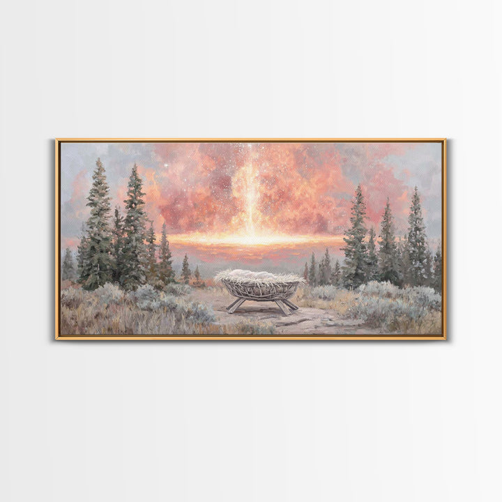 Star Of Bethlehem – Framed Canvas Print – Christian Christmas Art – Christmas Wall Art – Christian Art Canvas – Christian Decor