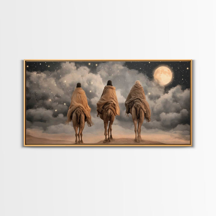 Night Of Witness | Framed Canvas Print | Christian Wall Art | Christmas Canvas Wall Art | Christian Christmas Art | Christian Decor