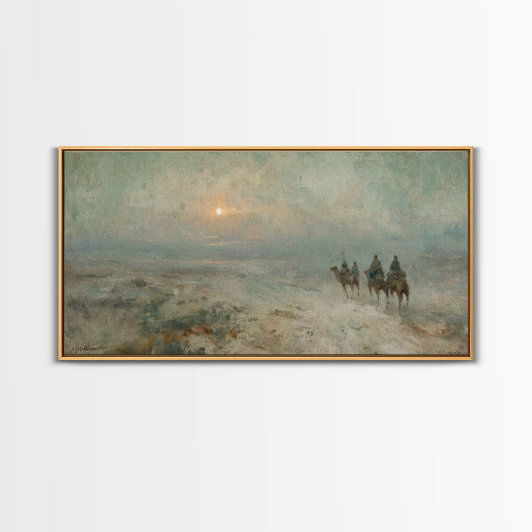 Starborn Pilgrimage, Framed Canvas Print, Christmas Art Prints, Christian Christmas Art, Christian Art Canvas, Christian Wall Art