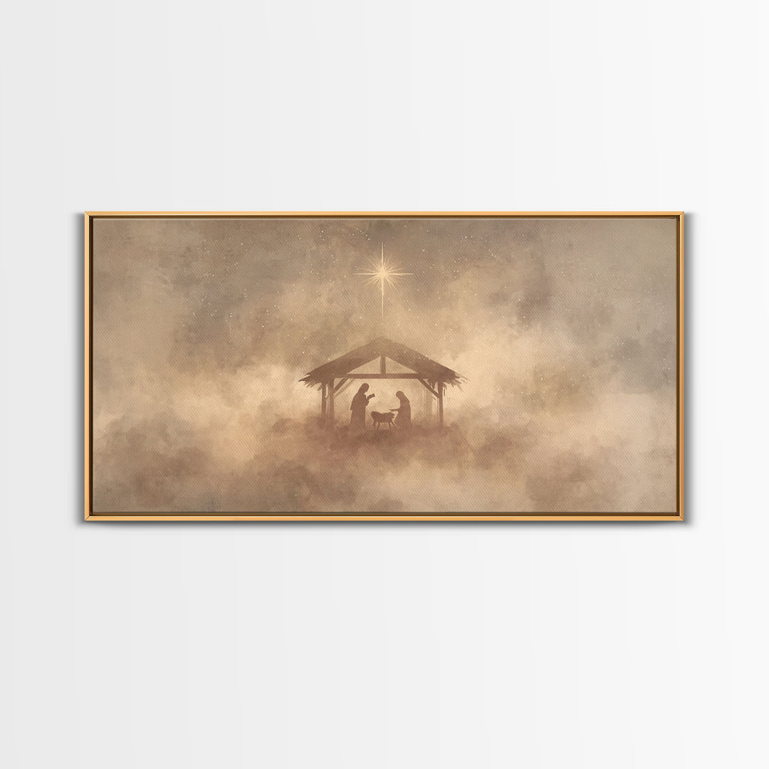 Star of Mercy – Framed Canvas Print – Christian Decor – Christmas Art – Christian Gifts – Christian Art – Jesus Art – Christian Canvas
