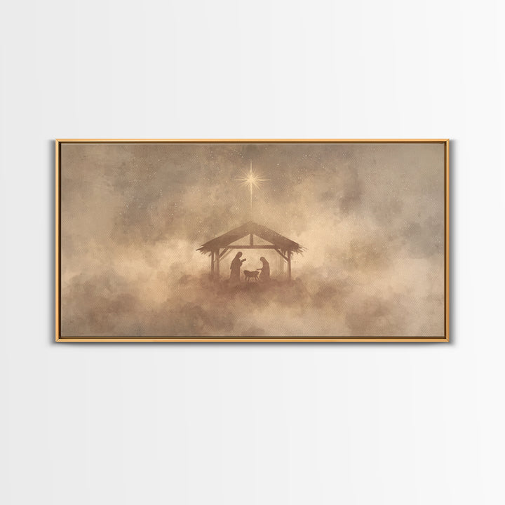 Star of Mercy – Framed Canvas Print – Christian Decor – Christmas Art – Christian Gifts – Christian Art – Jesus Art – Christian Canvas
