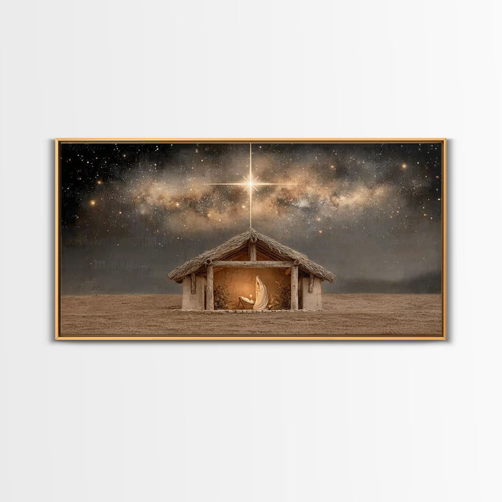 Sacred Dawn – Framed Canvas Print – Christian Canvas – Christian Art – Christian Decor – Jesus Art – Christian Gifts – Christmas Art