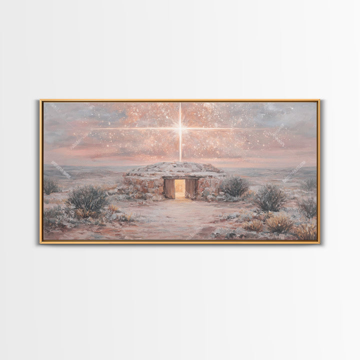 Radiant Birth – Framed Canvas Print – Christian Art – Christian Gifts – Christian Canvas – Christmas Art – Jesus Art – Christian Decor