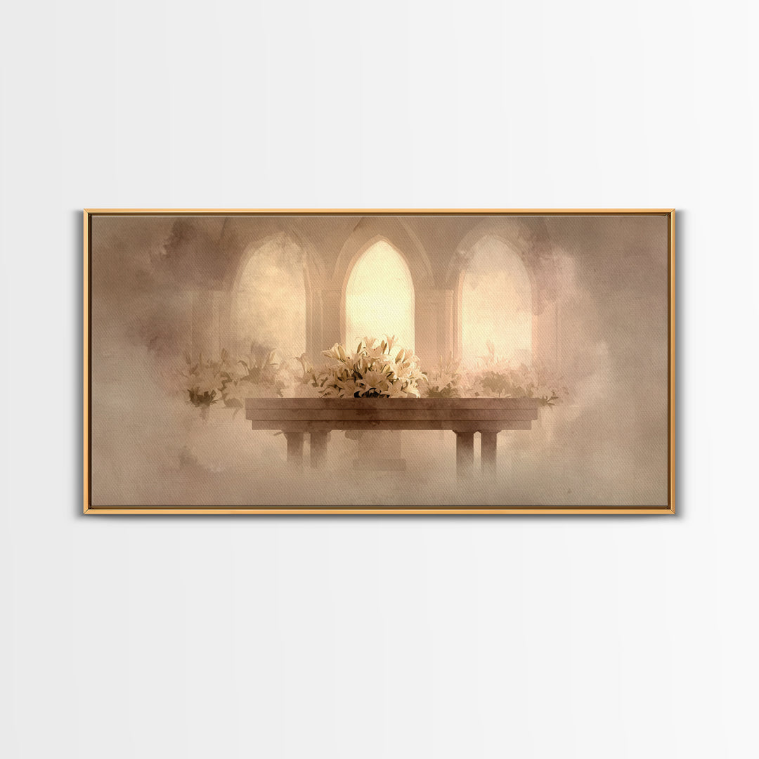 Holy Bloom | Framed Canvas Print | Christian Art Print | Christian Wall Art | Subtle Christian Paintings | Christian Decor | Christian Chri
