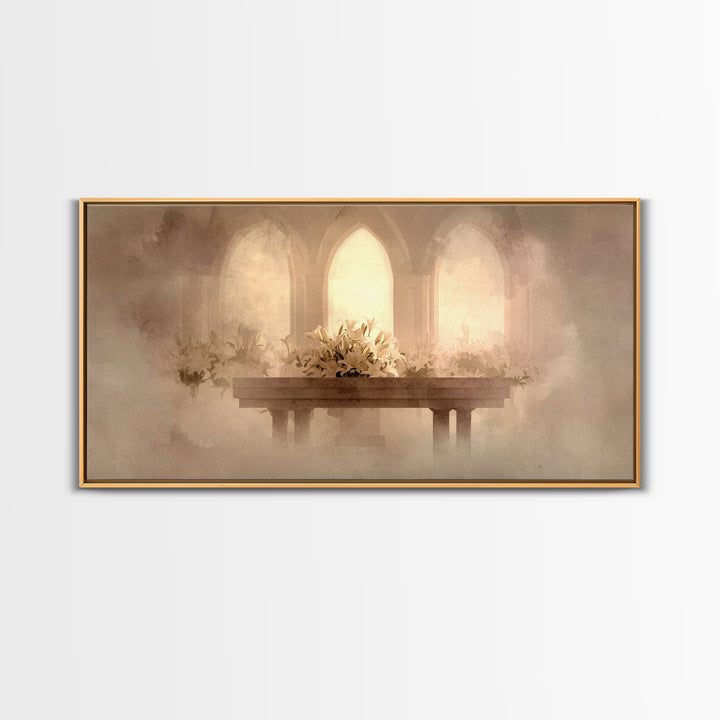 Holy Bloom | Framed Canvas Print | Christian Art Print | Christian Wall Art | Subtle Christian Paintings | Christian Decor | Christian Chri
