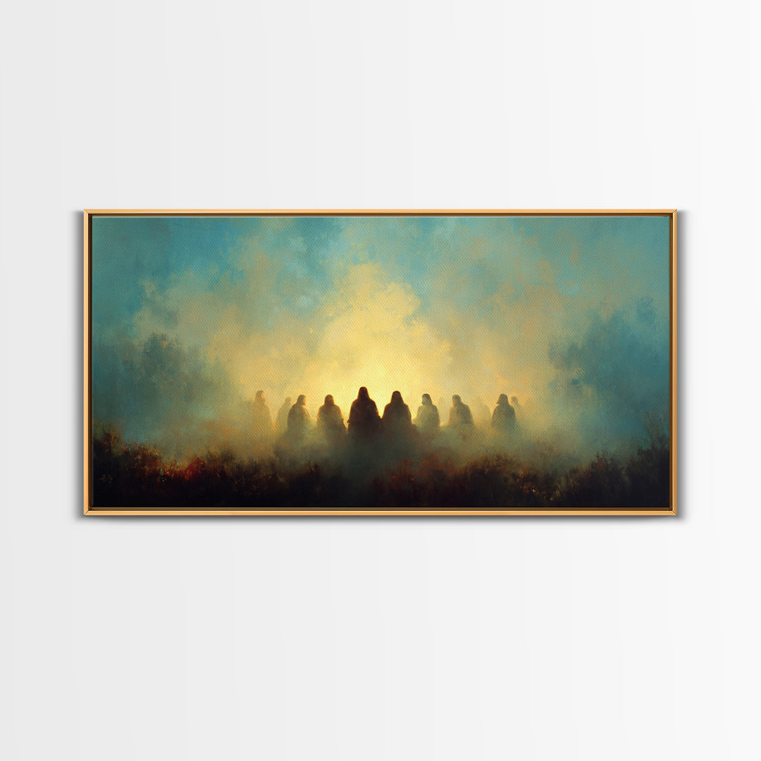 Heavenly Assembly – Framed Canvas Print – Christian Art – Jesus Painting – Christian Canvas – Christian Wall Art – Christian Gifts