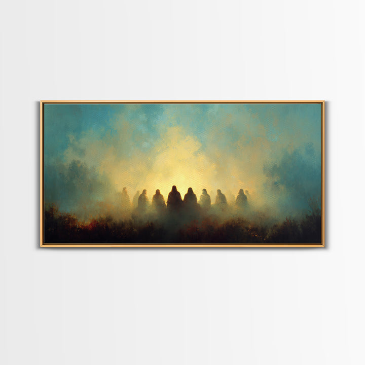 Heavenly Assembly – Framed Canvas Print – Christian Art – Jesus Painting – Christian Canvas – Christian Wall Art – Christian Gifts