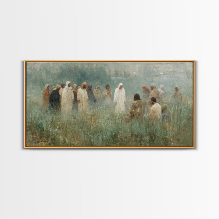 Field Of Peace – Framed Canvas Print – Christian Art Canvas – Christian Paintings – Jesus Art – Christian Wall Art – Christian Decor