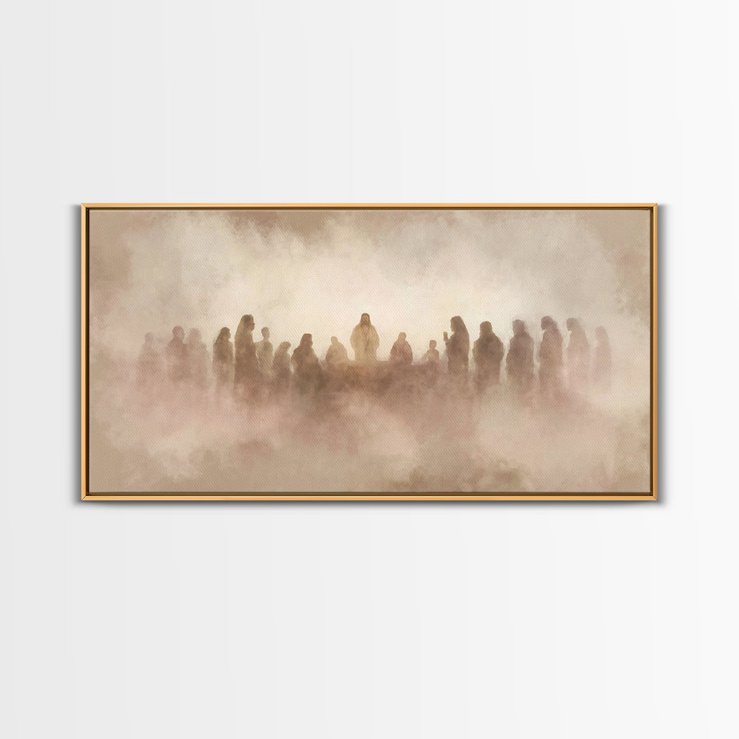Sacred Gathering – Framed Canvas Print – Christian Wall Art – Jesus Art – Christian Art Canvas – Christian Gifts – Christian Painting