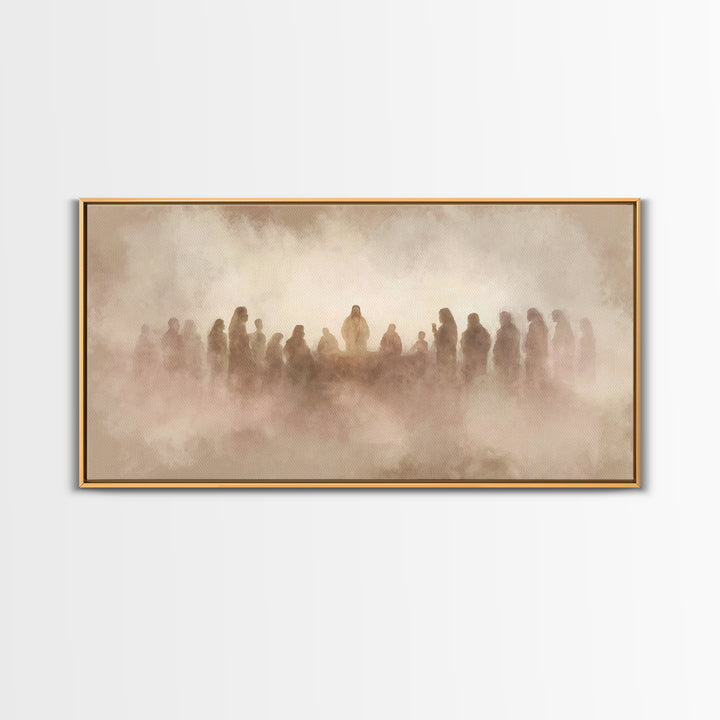 Sacred Gathering – Framed Canvas Print – Christian Wall Art – Jesus Art – Christian Art Canvas – Christian Gifts – Christian Painting