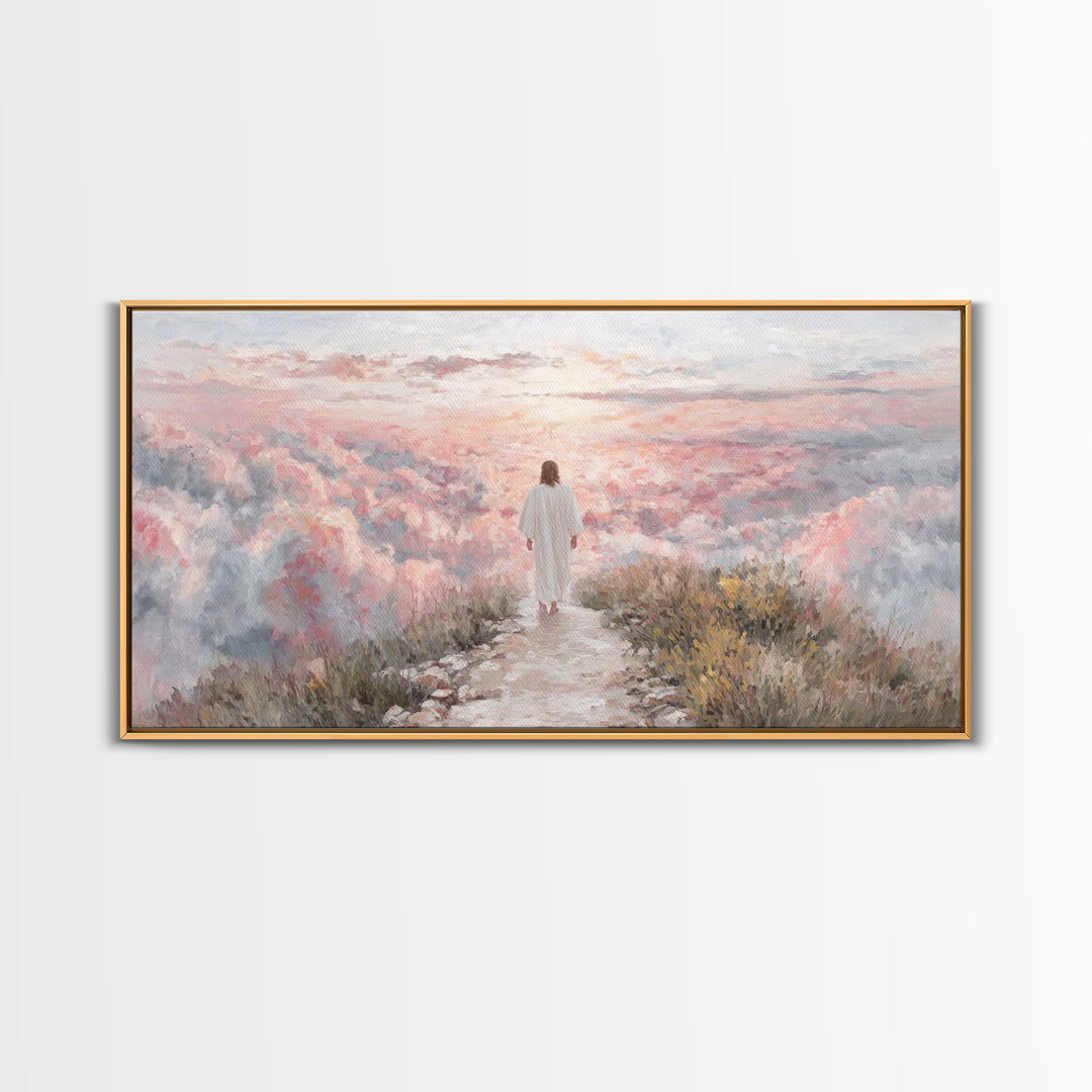 Path Of Faith – Framed Canvas Print – Christian Wall Art – Christian Art – Jesus Painting – Christian Art Canvas – Christian Decor