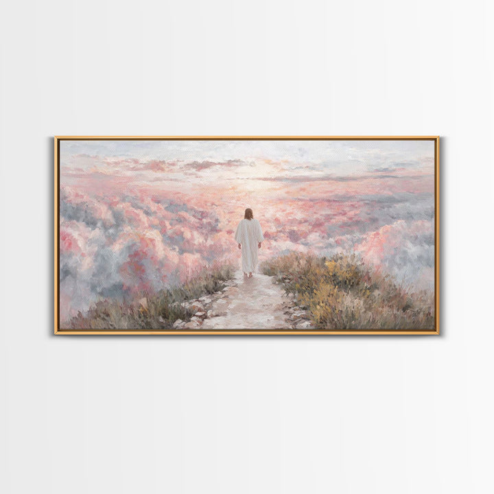 Path Of Faith – Framed Canvas Print – Christian Wall Art – Christian Art – Jesus Painting – Christian Art Canvas – Christian Decor