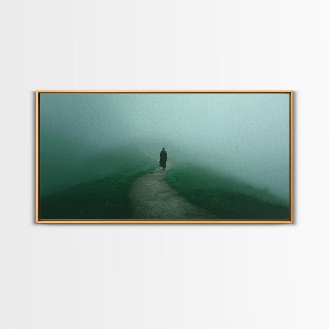 Solitary Light – Framed Canvas Print – Christian Art – Christian Decorations – Christian Canvas – Jesus Art – Christian Wall Art