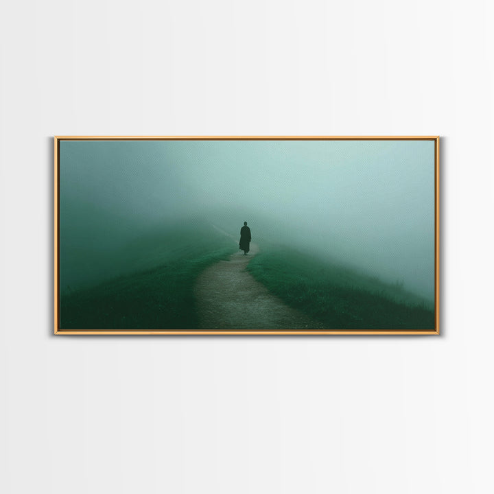 Solitary Light – Framed Canvas Print – Christian Art – Christian Decorations – Christian Canvas – Jesus Art – Christian Wall Art