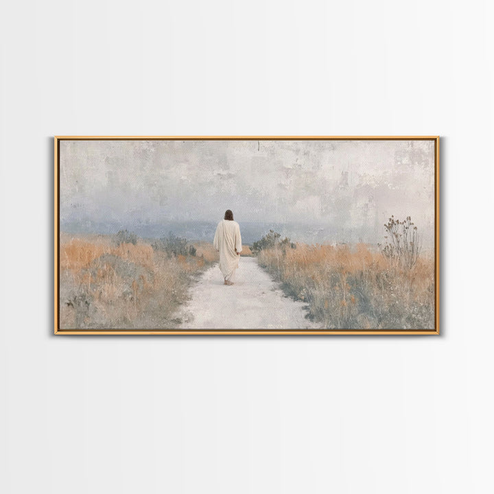 Fields Of Mercy | Framed Canvas Print | Christian Art Print | Jesus Painting | Christian Wall Art | Minimalist Christian Art | Christian Ch