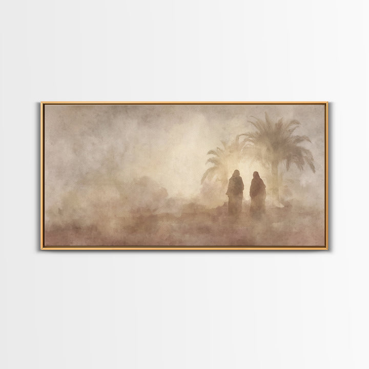 Desert Pilgrims – Framed Canvas Print – Christian Wall Art – Christian Art Canvas – Vintage Christian Art – Christian Gift – Christian Pain