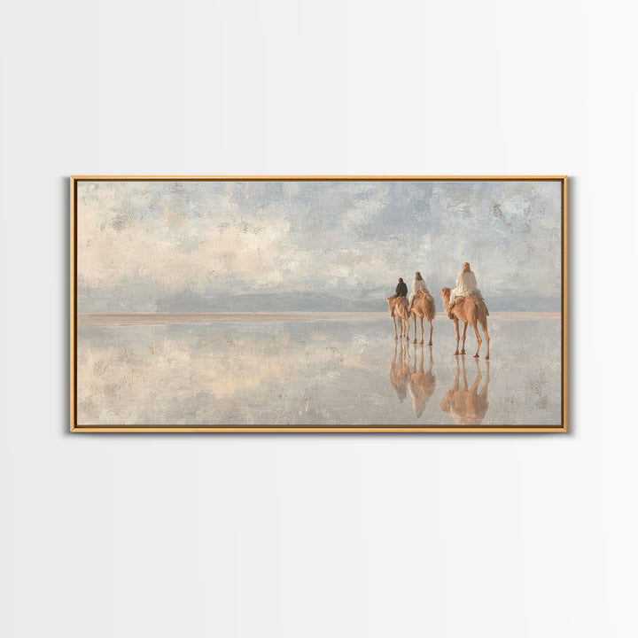 Journey Of The Wisemen, Framed Canvas Print, Christian Christmas Art, Christian Paintings, Large Christian Art, Christian Art Canvas, Chris