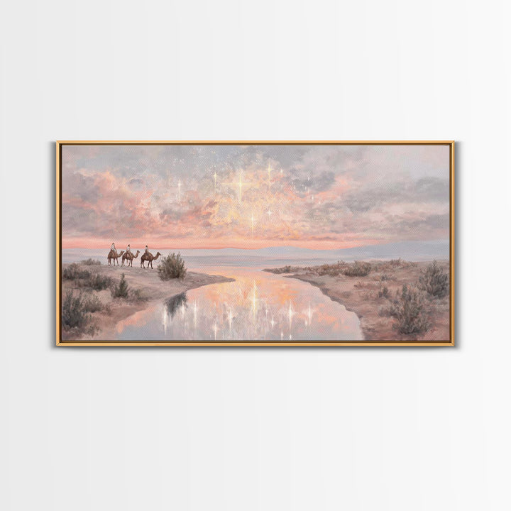 Gifts of the East | Framed Canvas Print | Christian Wall Art | Christmas Art | Christian Art Canvas | Vintage Christmas Art | Christian Chr