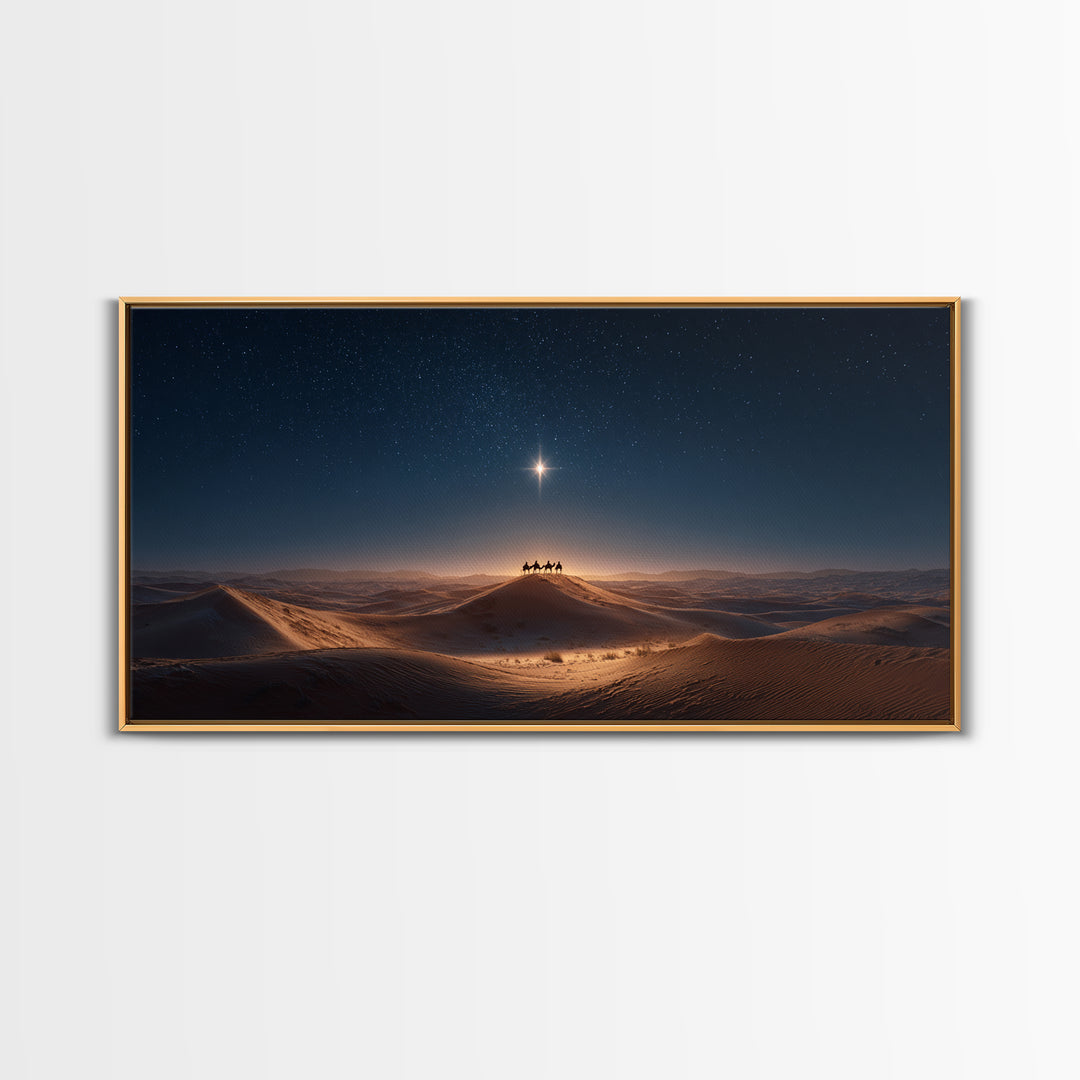 Radiance of Dawn, Framed Canvas Print, Christmas Art Prints, Christian Christmas Art, Christian Wall Art, Christian Art Painting, Modern Ch