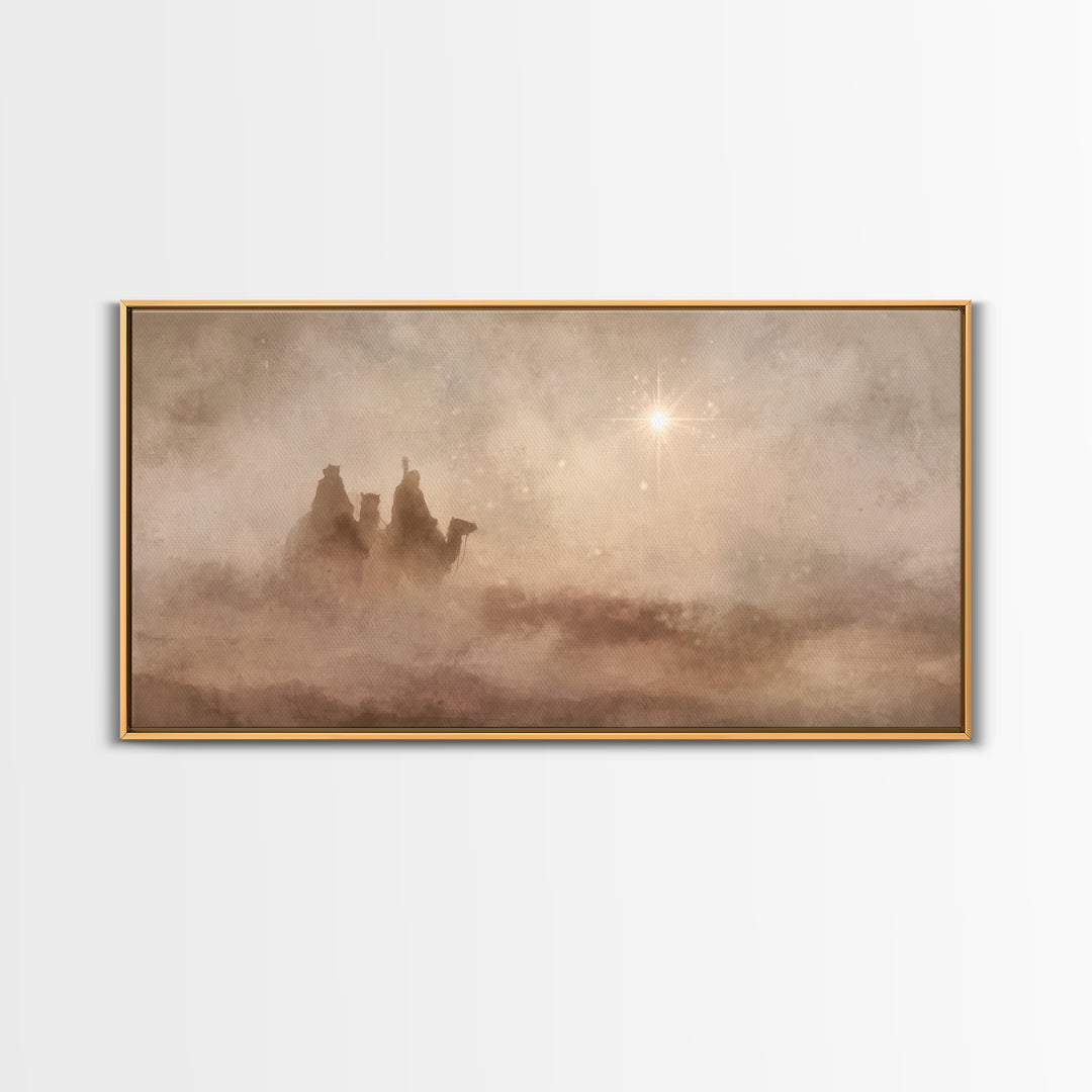 Celestial Path of Hope | Framed Canvas Print | Christian Christmas Art | Christian Painting | Christian Art Canvas | Christmas Wall Art | S