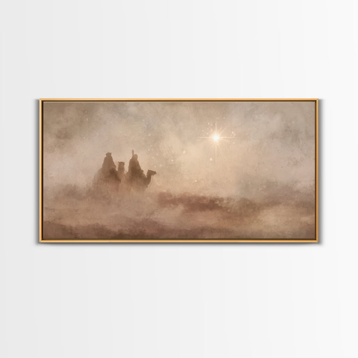 Celestial Path of Hope | Framed Canvas Print | Christian Christmas Art | Christian Painting | Christian Art Canvas | Christmas Wall Art | S