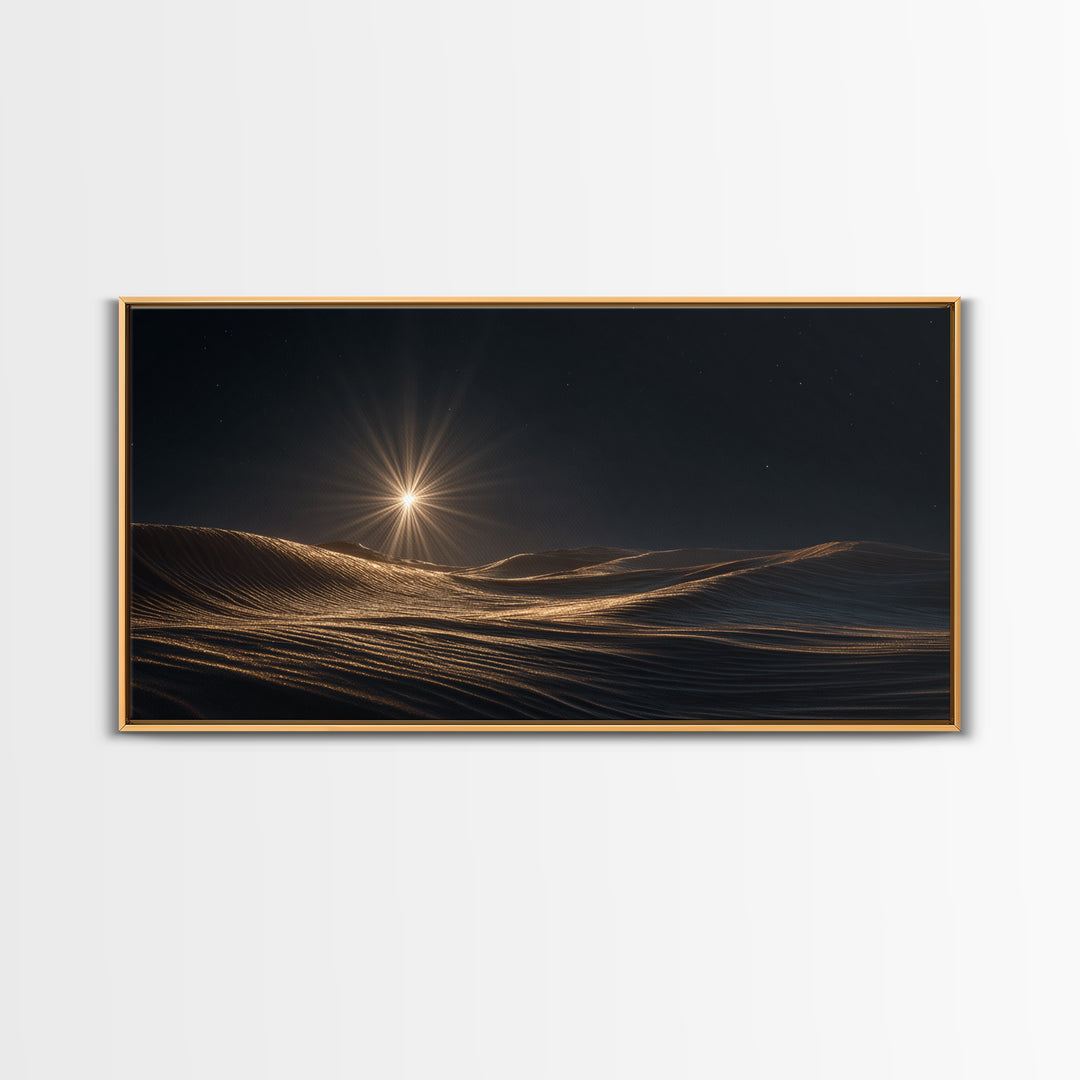 Sands of Bethlehem – Framed Canvas Print – Christian Art Canvas – Christmas Art – Christian Wall Art – Christian Painting – Modern Christma