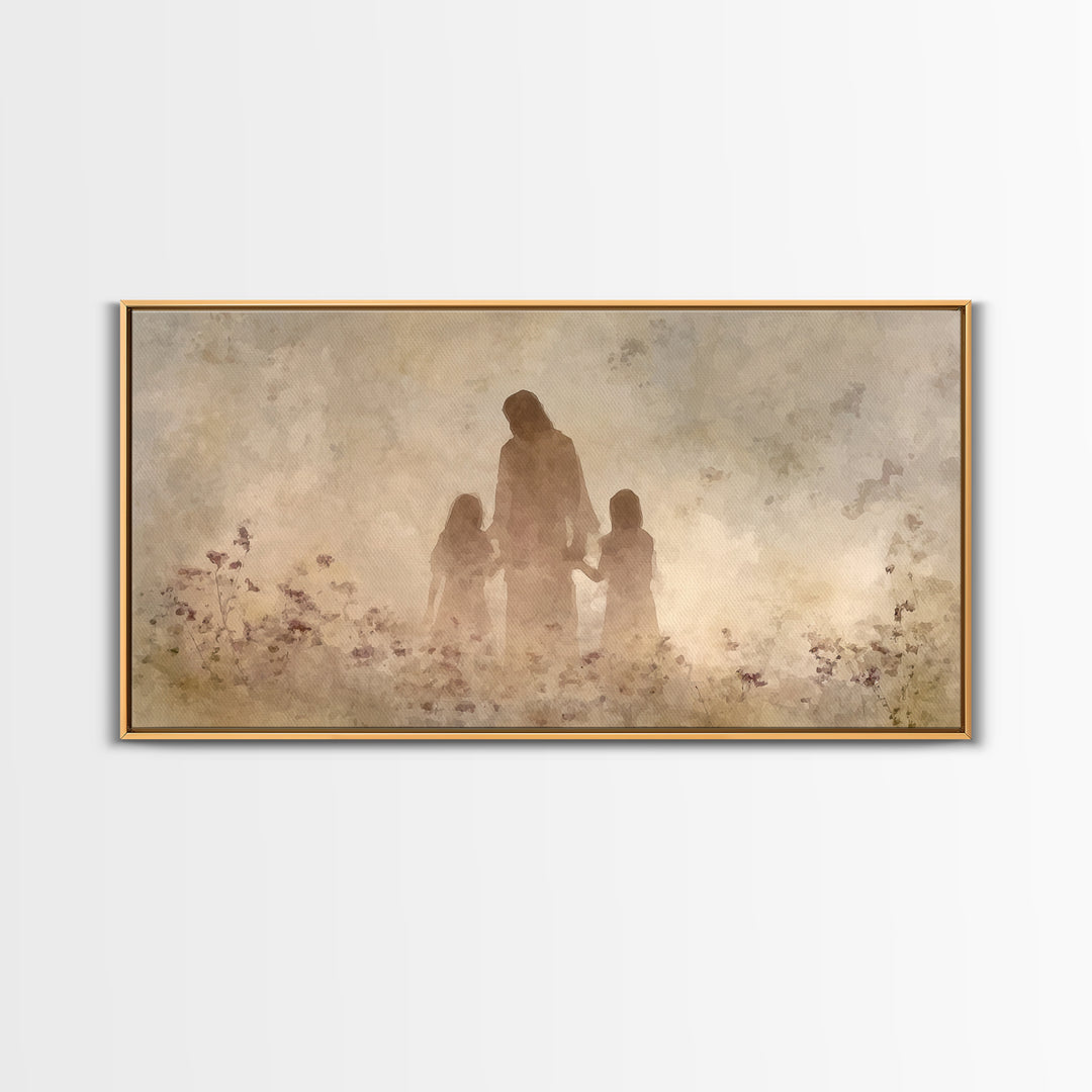 Children of Grace | Framed Canvas Print | Christian Art Canvas | Christian Wall Art | Jesus Painting | Christian Art | Christian Decor