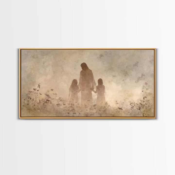 Children of Grace | Framed Canvas Print | Christian Art Canvas | Christian Wall Art | Jesus Painting | Christian Art | Christian Decor