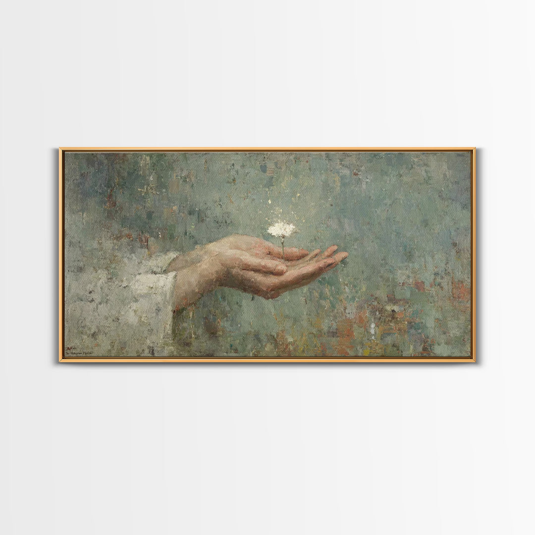 Bloom of Hope, Framed Canvas Print, Christian Art Canvas, Christian Painting, Christian Wall Art, Christian Art, Jesus Art Print
