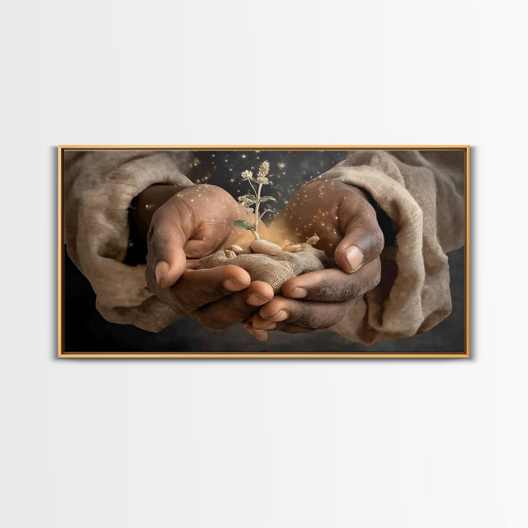 Promise of New Life | Framed Canvas Print | Christian Art Canvas | Christian Gift | Christian Wall Art | Christian Art | Jesus Painting