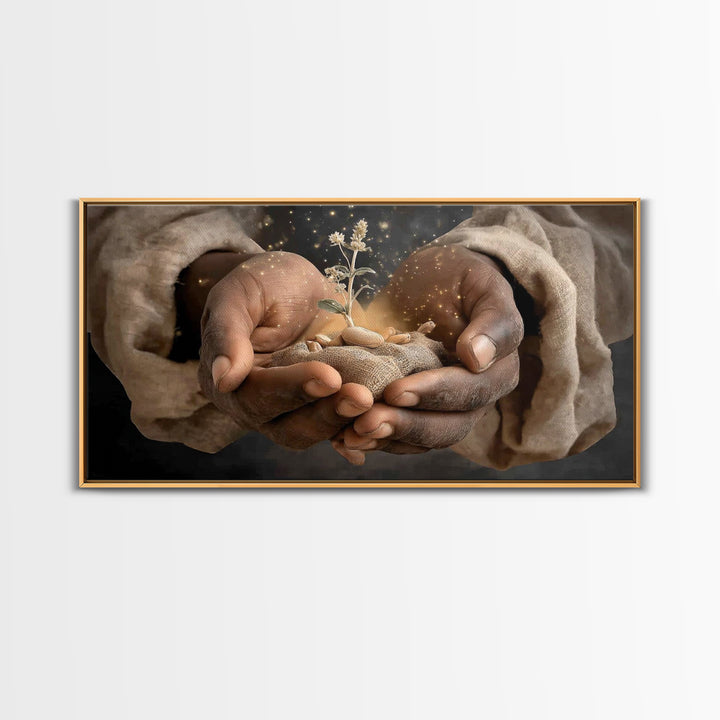 Promise of New Life | Framed Canvas Print | Christian Art Canvas | Christian Gift | Christian Wall Art | Christian Art | Jesus Painting