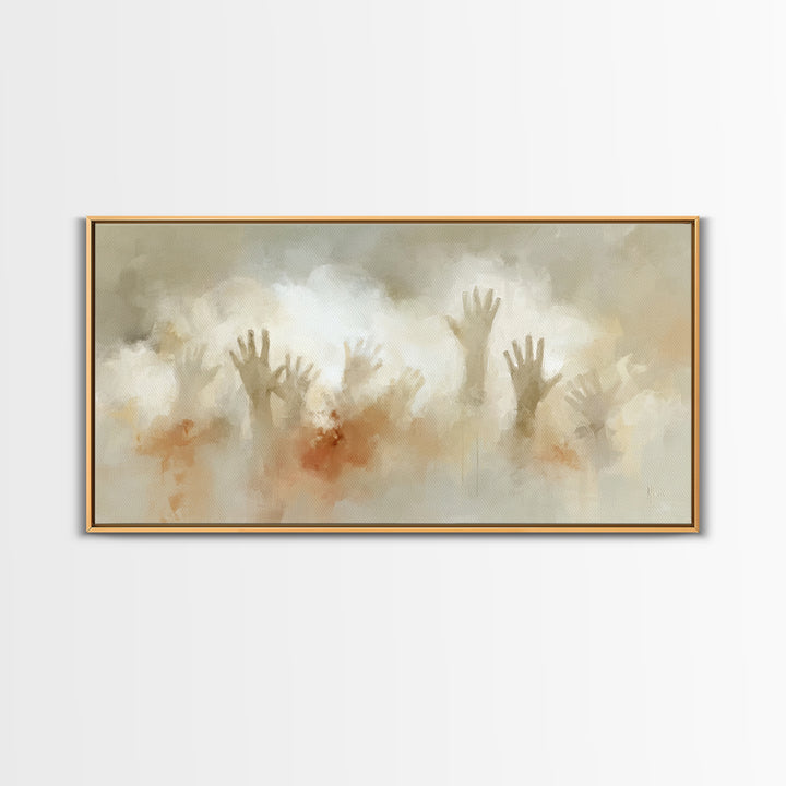 Rising Light – Framed Canvas Print – Christian Art Canvas – Christian Wall Art – Modern Christian Art – Christmas Wall Art