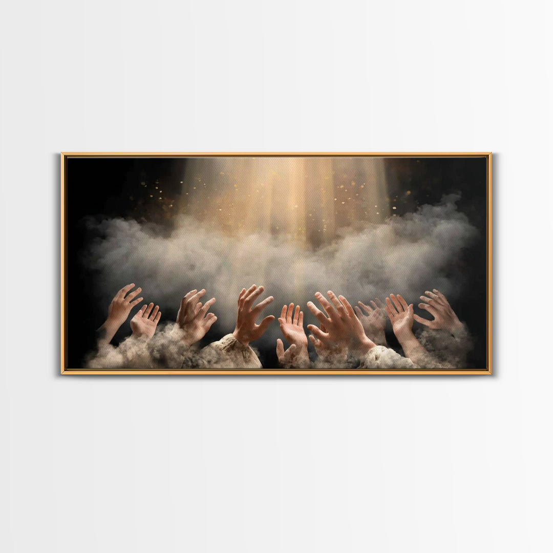 Divine Radiance – Framed Canvas Print – Christian Wall Art – Jesus Painting – Christian Art Canvas – Christian Christmas Decor