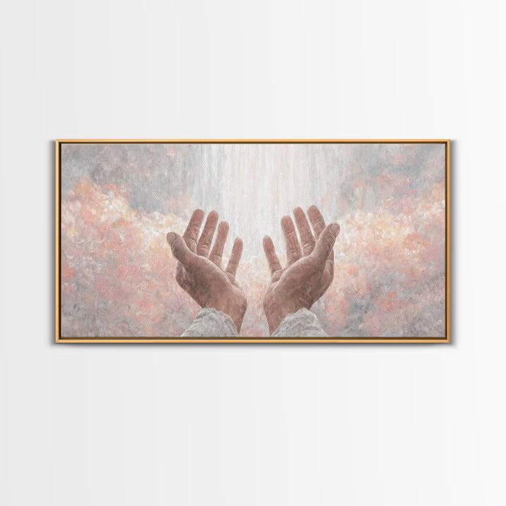 Shining Presence – Framed Canvas Print – Christian Art Canvas – Christian Art Work – Modern Christian Art – Christmas Wall Art