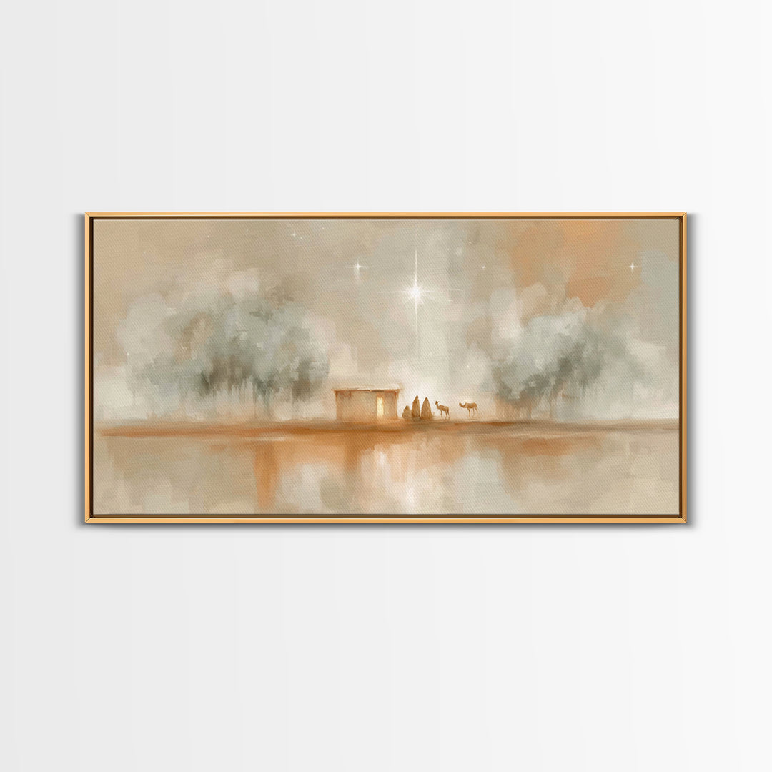 Shepherds Of Wonder | Framed Canvas Print | Christian Art Canvas | Christian Christmas Art | Christmas Wall Art | Christian Decor
