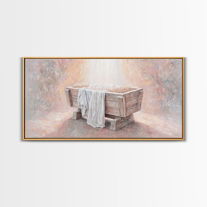 Night Of Glory – Framed Canvas Print – Christian Art Canvas – Christian Christmas Art – Christmas Wall Art – Christian Gift