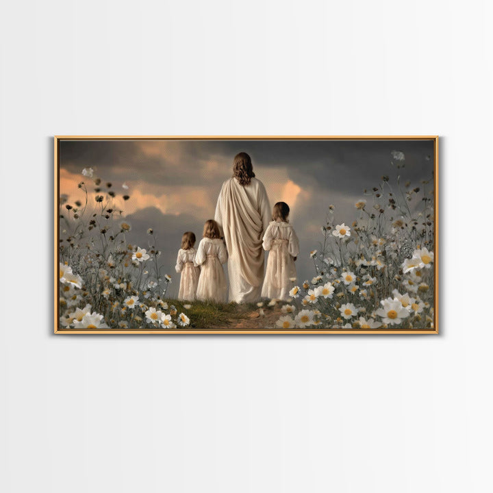 Dawn Of Hope – Framed Canvas Print – Christian Wall Art – Modern Christian Art – Jesus Painting – Christmas Art – Christian Art Canvas