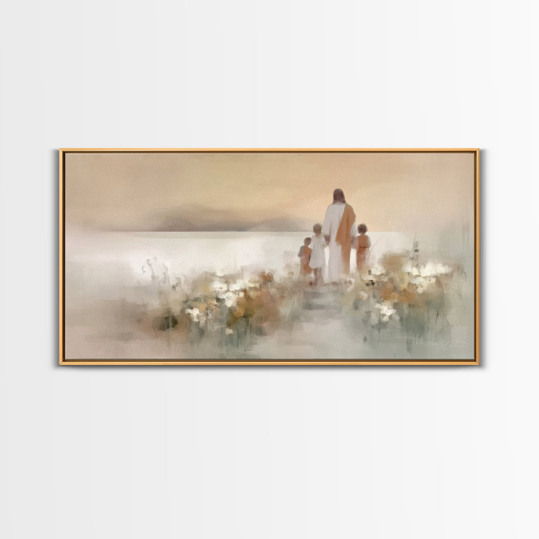 Horizon Of Grace – Framed Canvas Print – Christian Wall Art – Jesus Painting – Christian Art Canvas – Subtle Christian Art – Christian Chri